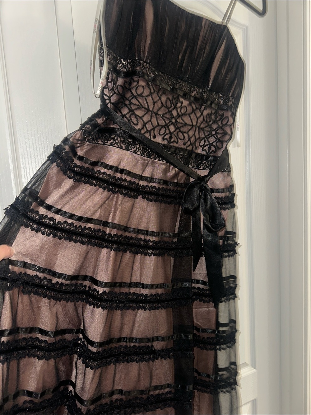 OC by OC Black Lace Overlay Cocktail Dress size 8 - Picture 2 of 8